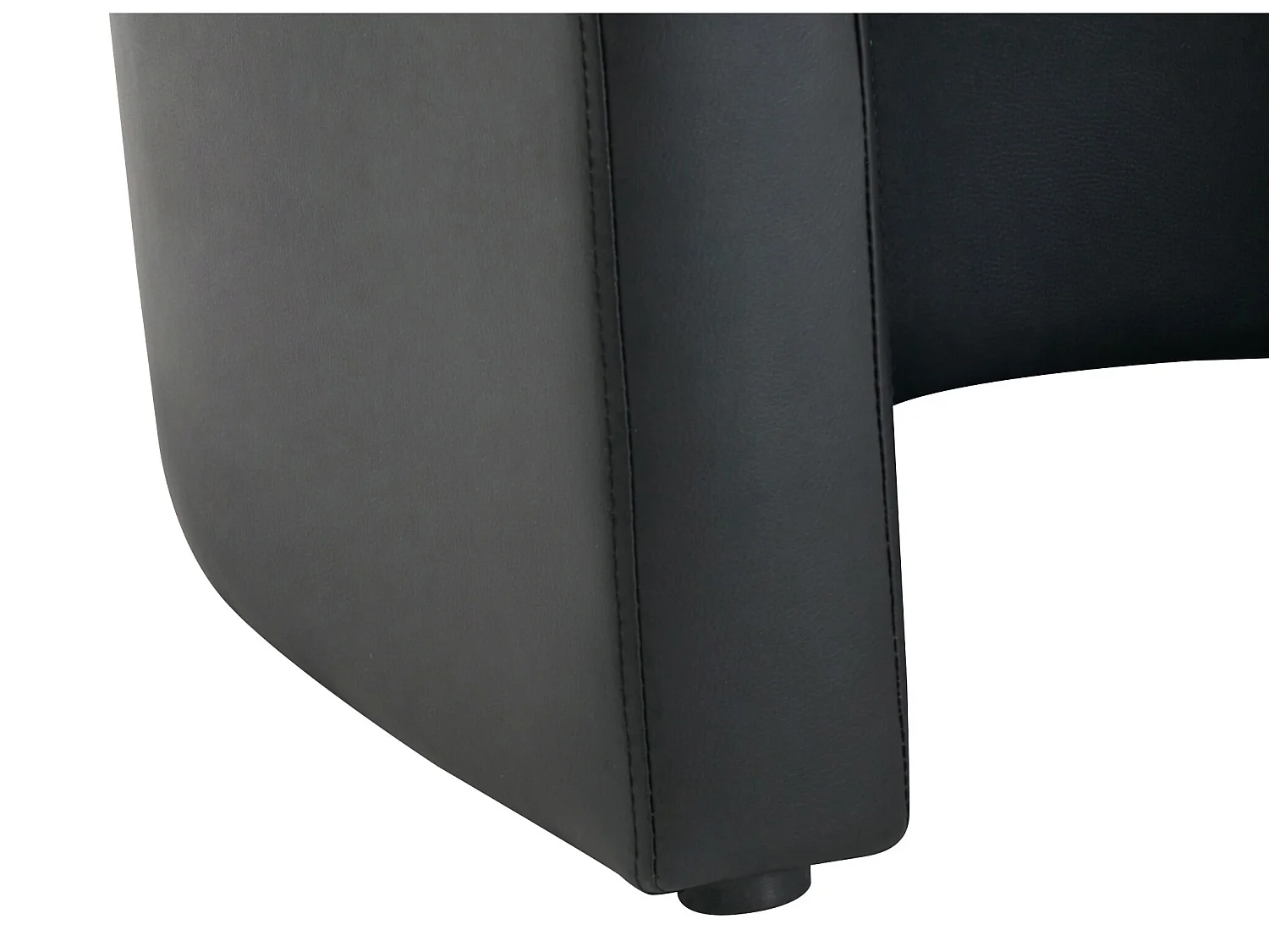 Lounge-Sessel & Hocker - Kunstleder - Schwarz - JOVANA