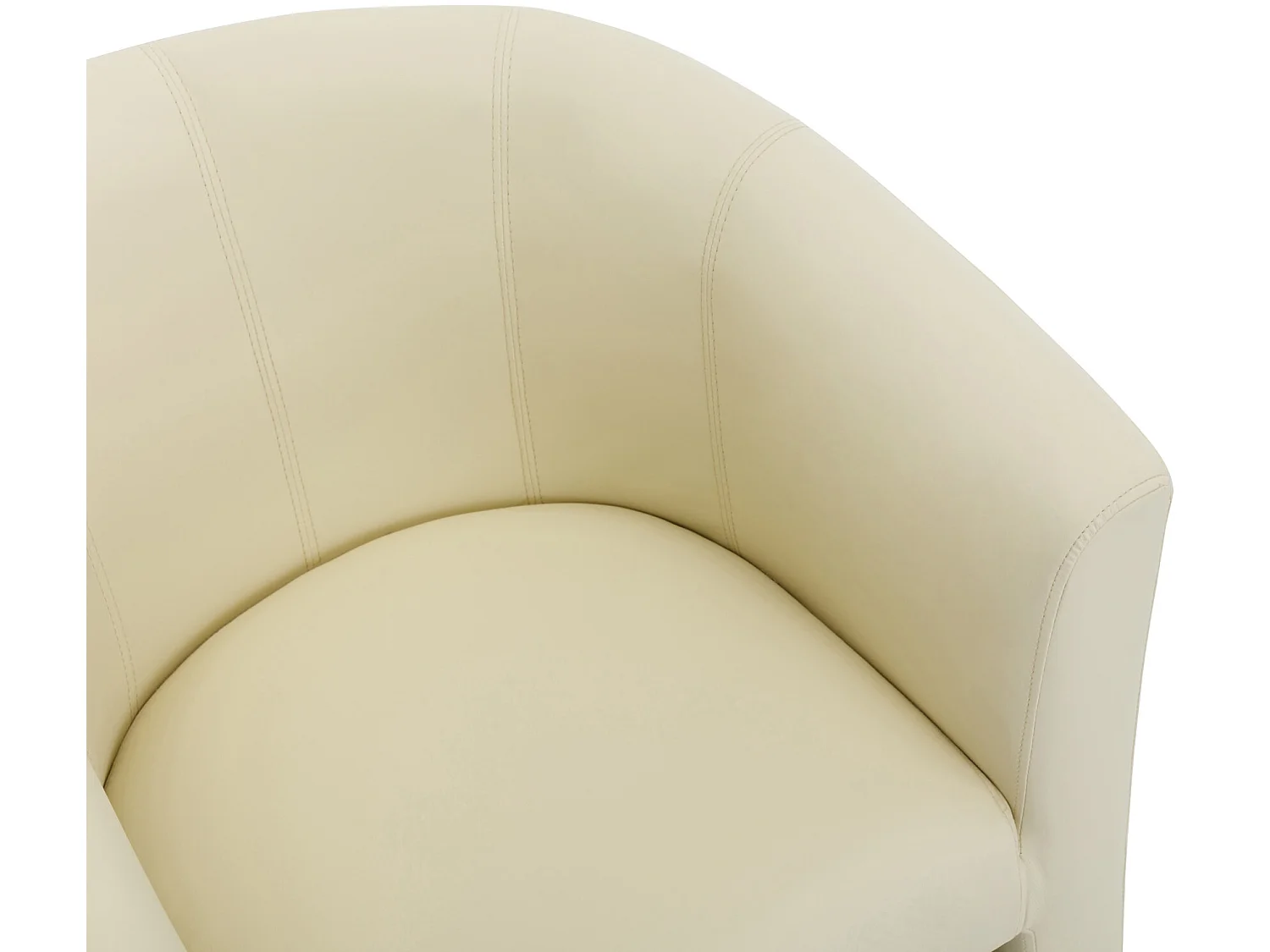 Lounge-Sessel & Hocker - Kunstleder - Beige - JOVANA