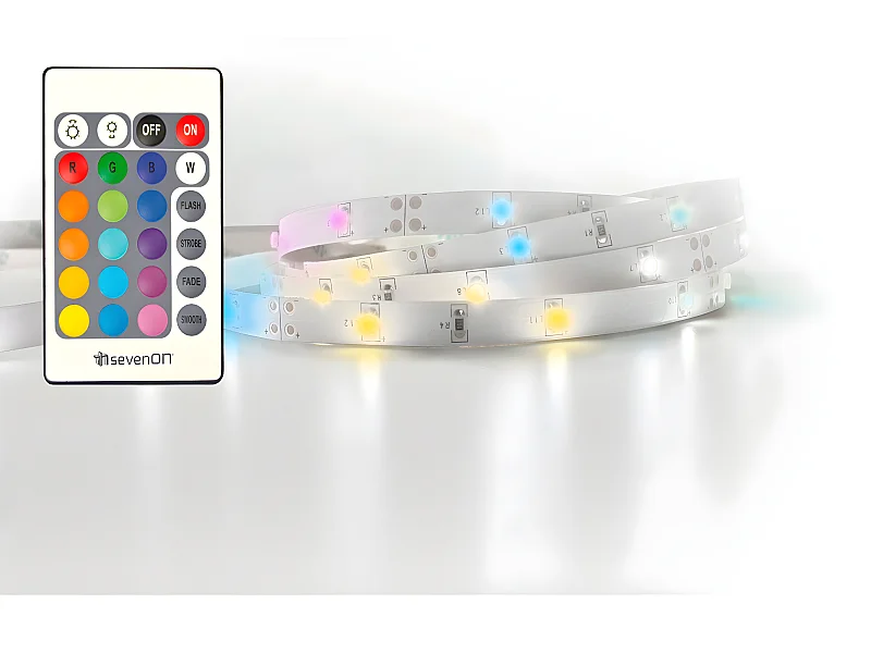 Striscia LED RGB WIFI 5m 20W dimmerabile tramite telecomando/APP 15000H 7hSevenOn Premium