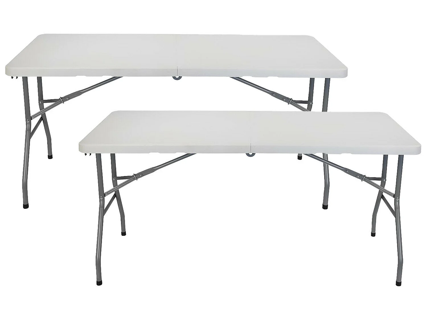 Pack 2 Mesas Plegables 150cm Rectangular Blanca Catering O91