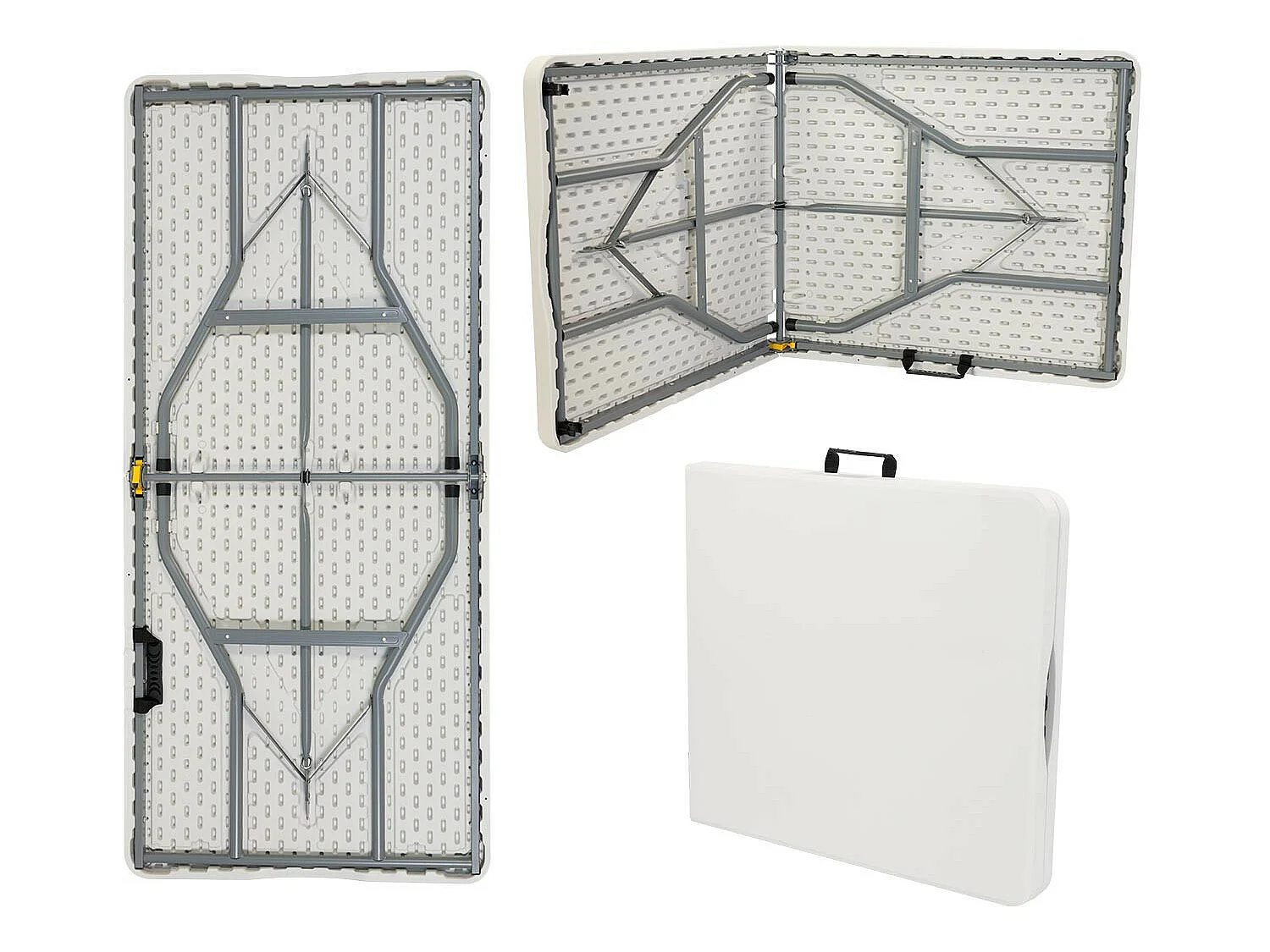 Pack 2 Mesas Plegables 150cm Rectangular Blanca Catering O91