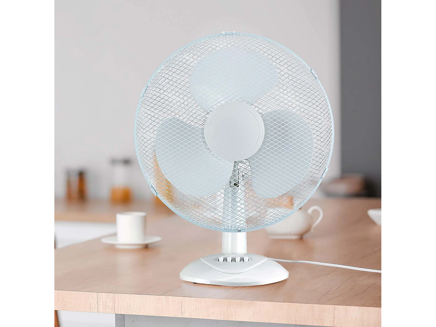 Ventilateur de table 16" 40cm 40W 3 vitesses Up Comfort Blanc Raydan Home