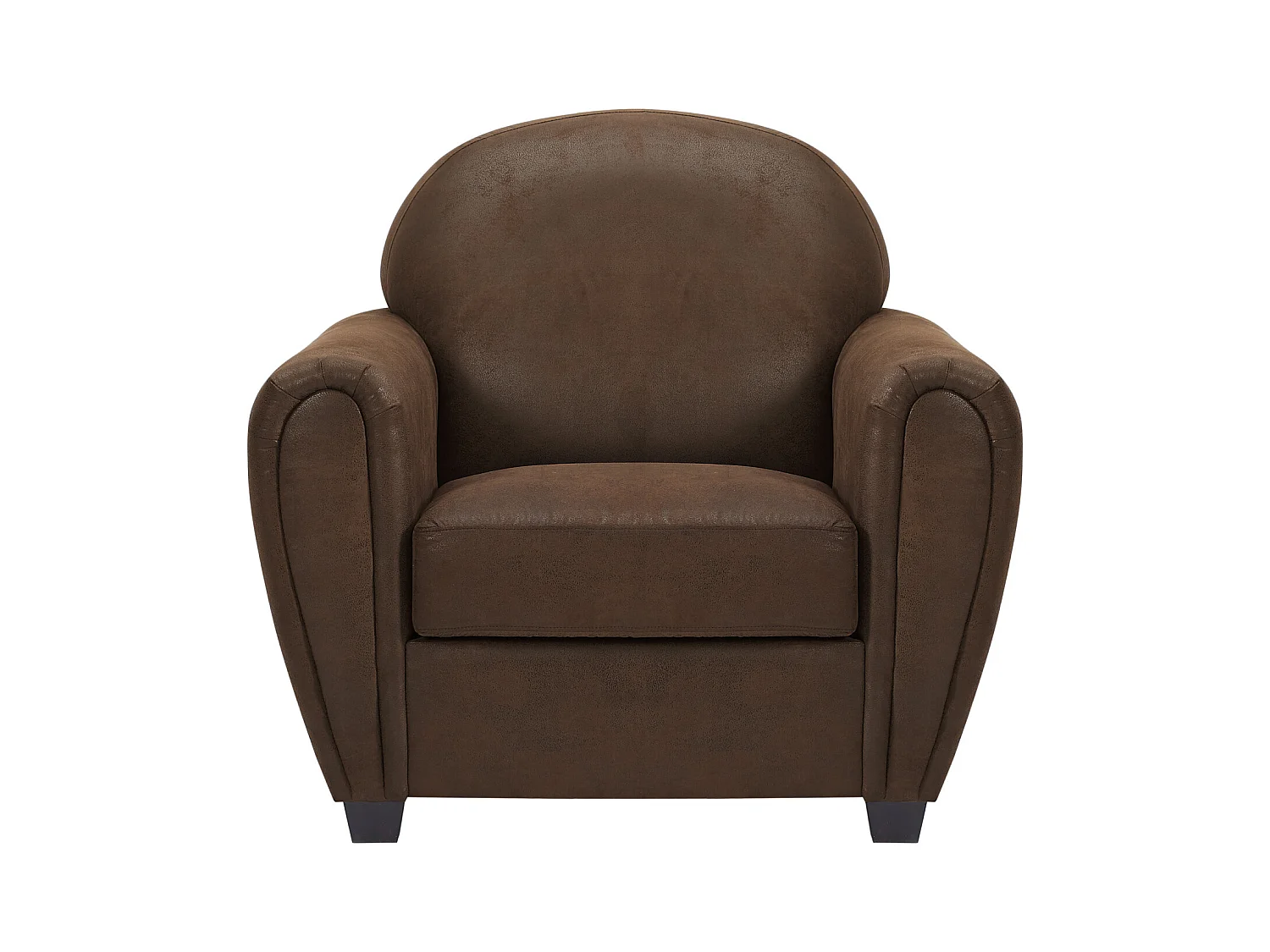 Lænestol i ældet læder-look mikrofiber VICTORY III