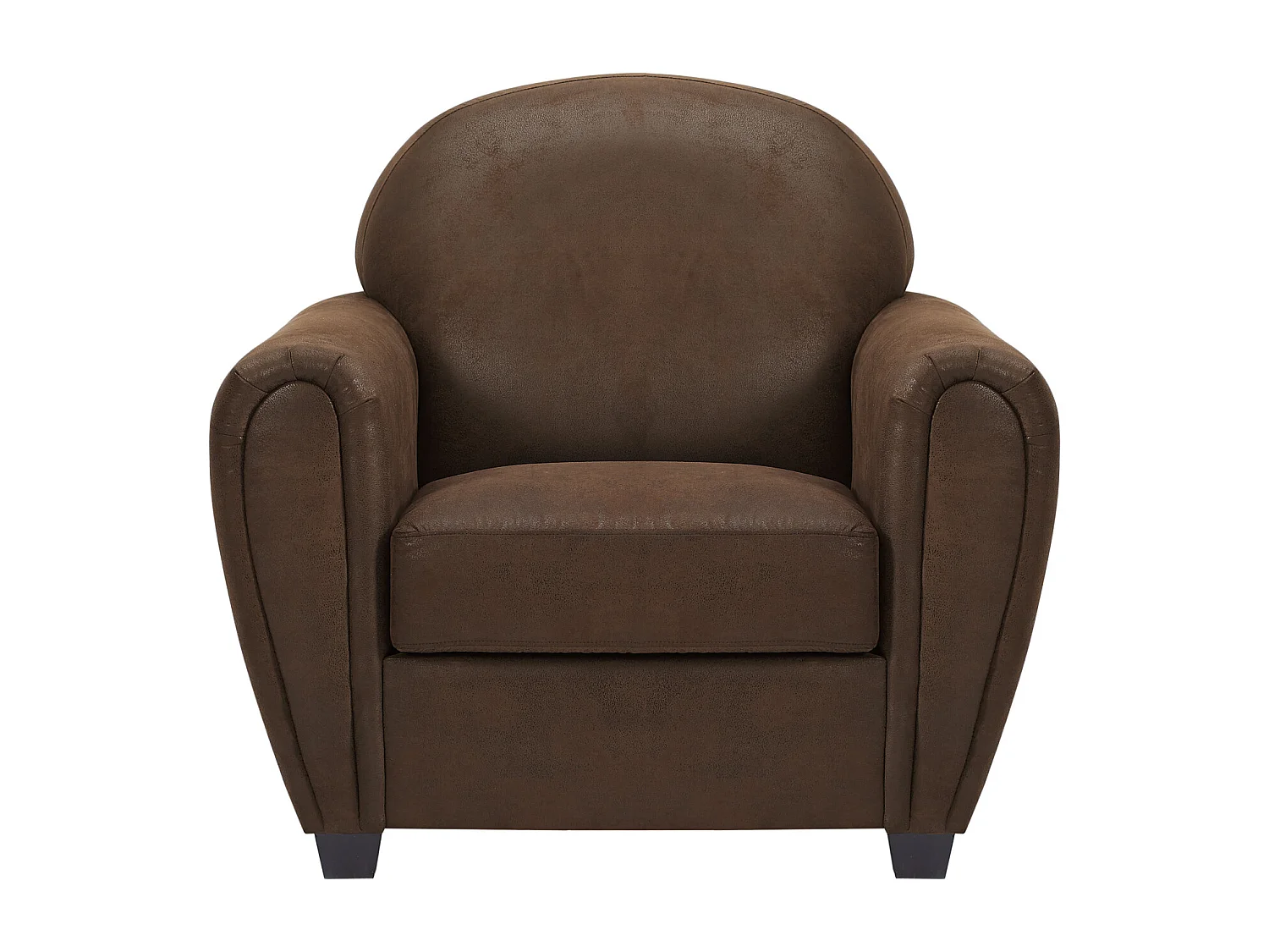 Fåtölj i mikrofiber med åldrat läderliknande utseende VICTORY III