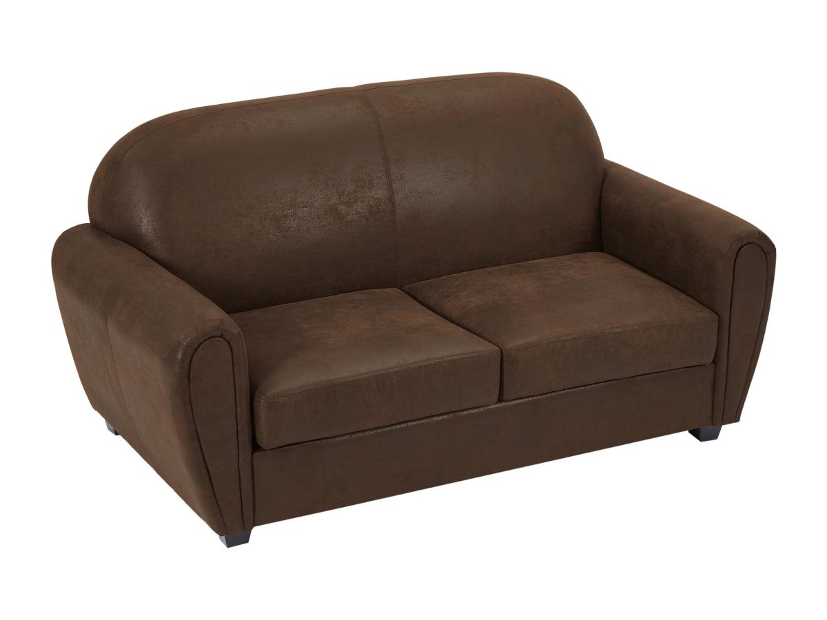 Clubsofa 3-Sitzer - Microfaser - Braun - VICTORY III günstig online kaufen