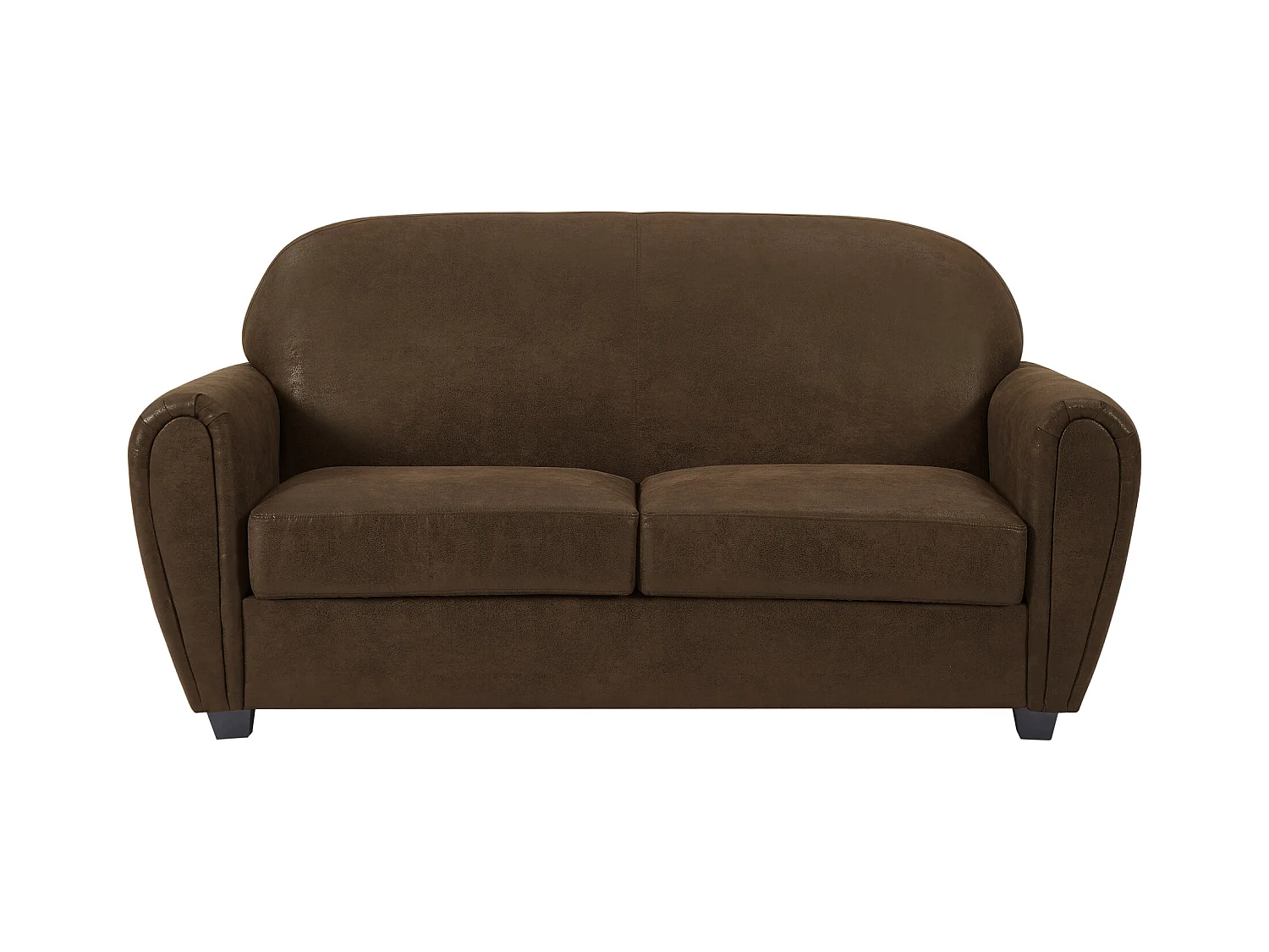 Sofá de 3 lugares em microfibra aspeto couro envelhecido club - VICTORY III