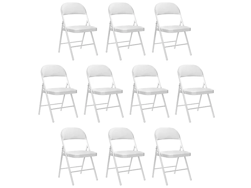 Pack 10 Chaises Pliantes Rembourrées O91