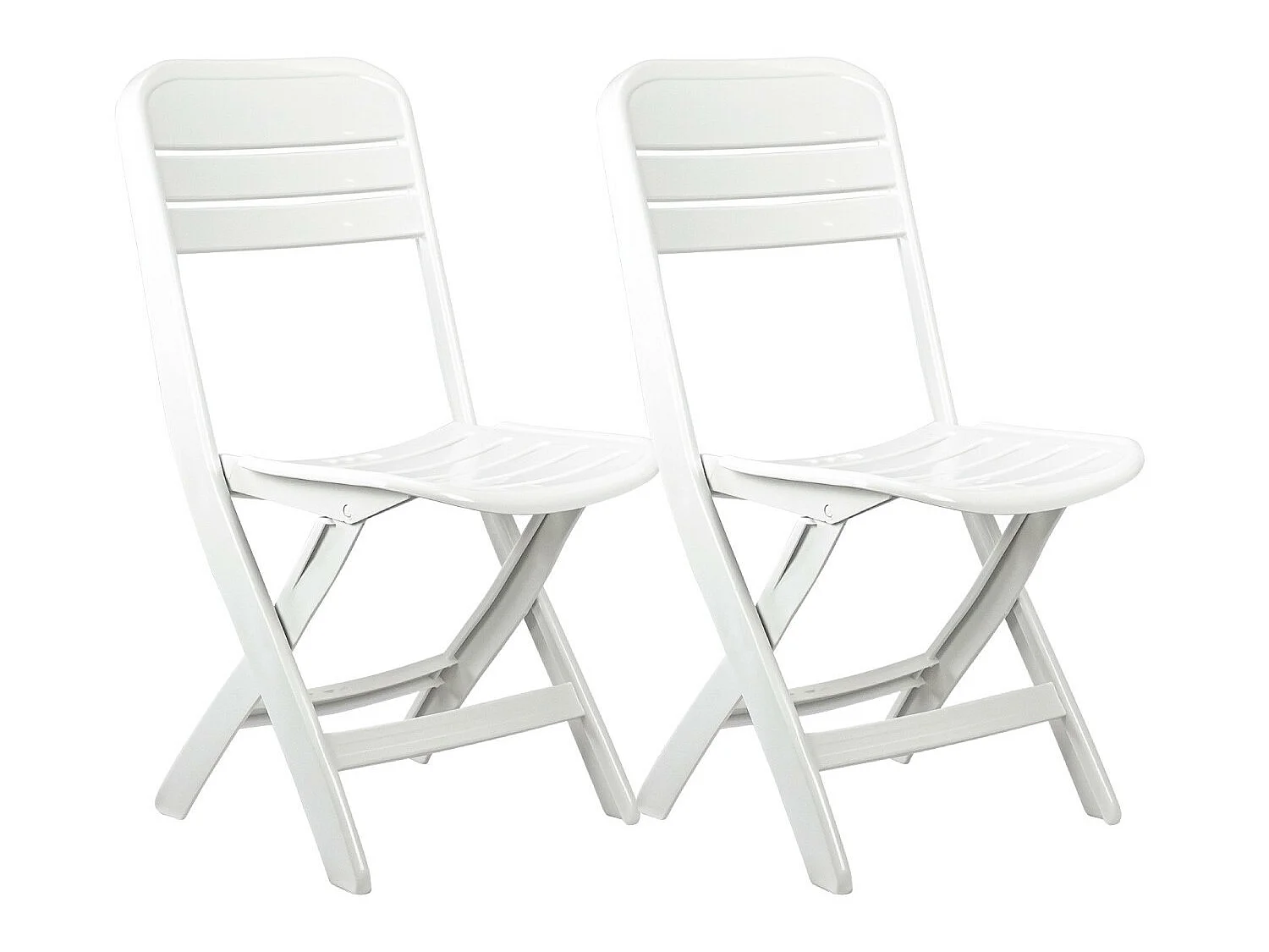 Pack 2 Chaises pliantes Bliss blanches 52x40x82cm O91