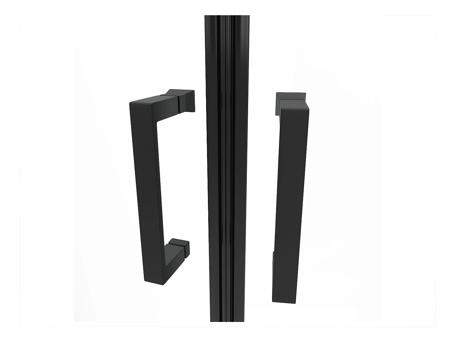 Duschtrennwand Seitenwand Eckdusche mit Duschwanne - Schwarz - 90x90x192 cm - SIDOA