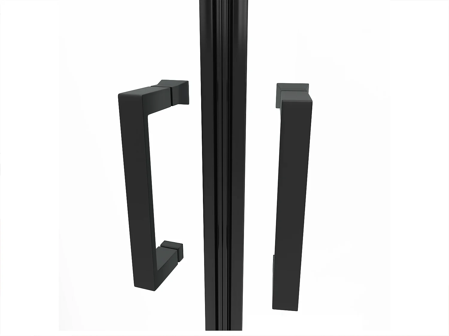 Duschtrennwand Seitenwand Eckdusche mit Duschwanne - Schwarz - 90x90x192 cm - SIDOA