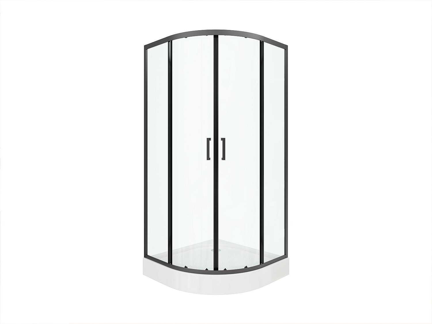 Duschtrennwand Seitenwand Eckdusche mit Duschwanne - Schwarz - 90x90x192 cm günstig online kaufen