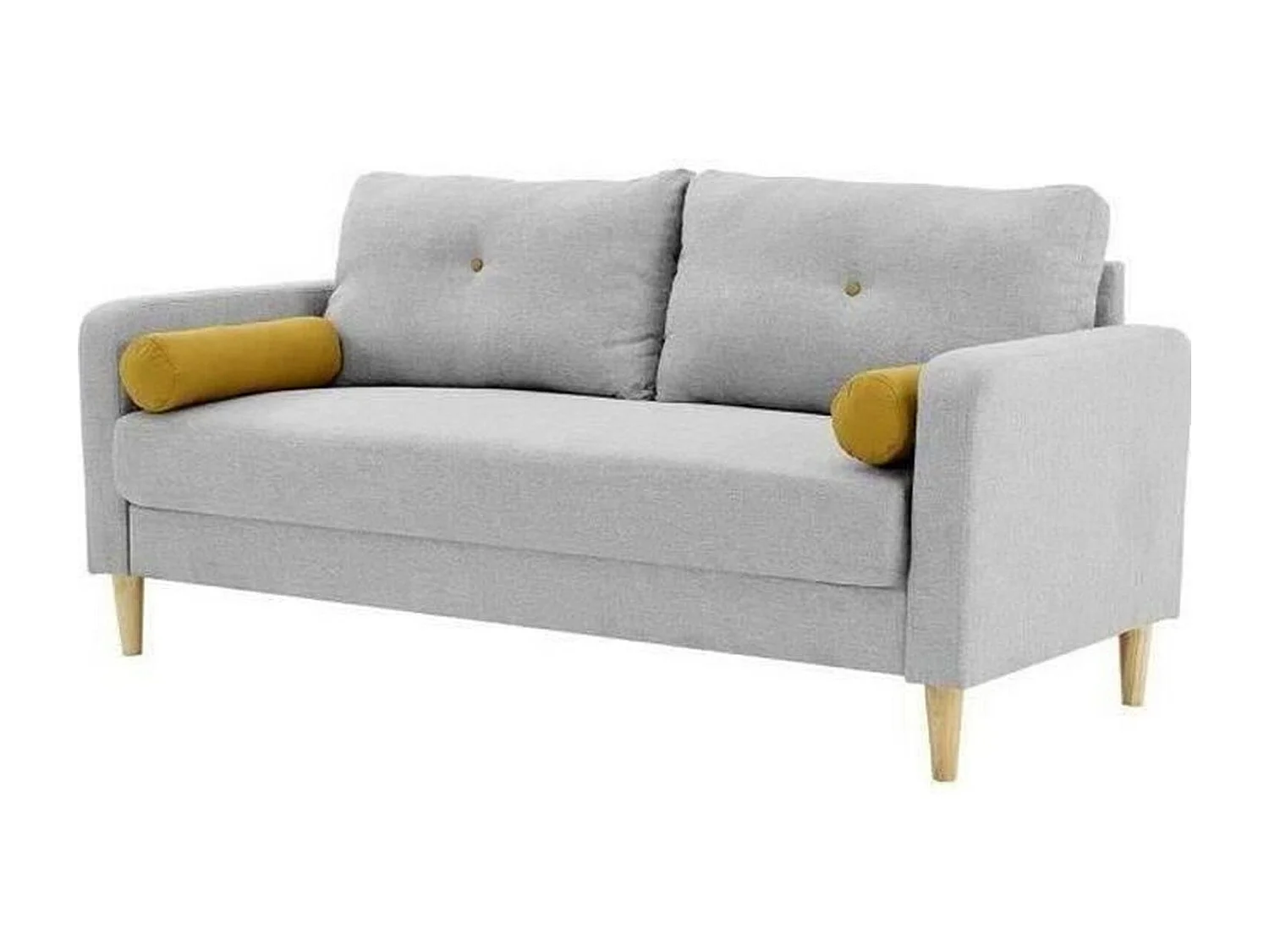 Sofá de 3 plazas Gris claro con 2 cojines - COPENHAGUE