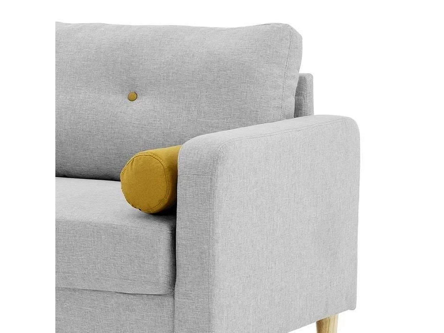 Sofá de 3 plazas Gris claro con 2 cojines - COPENHAGUE