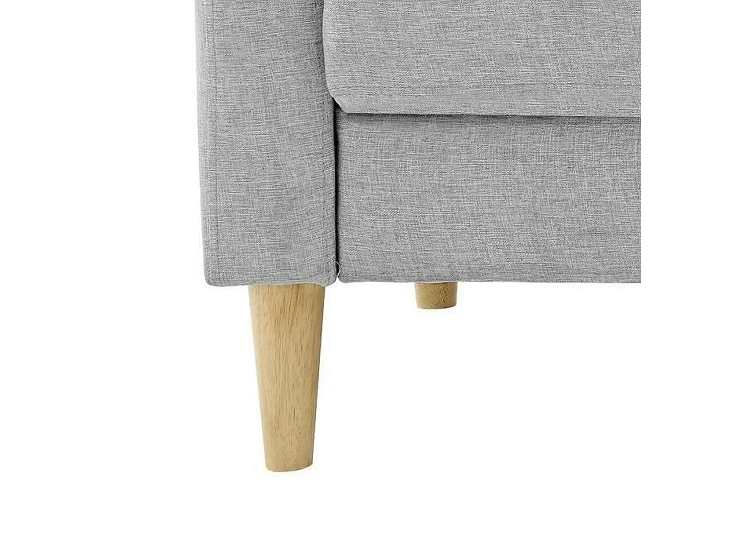 Sofá de 3 plazas Gris claro con 2 cojines - COPENHAGUE