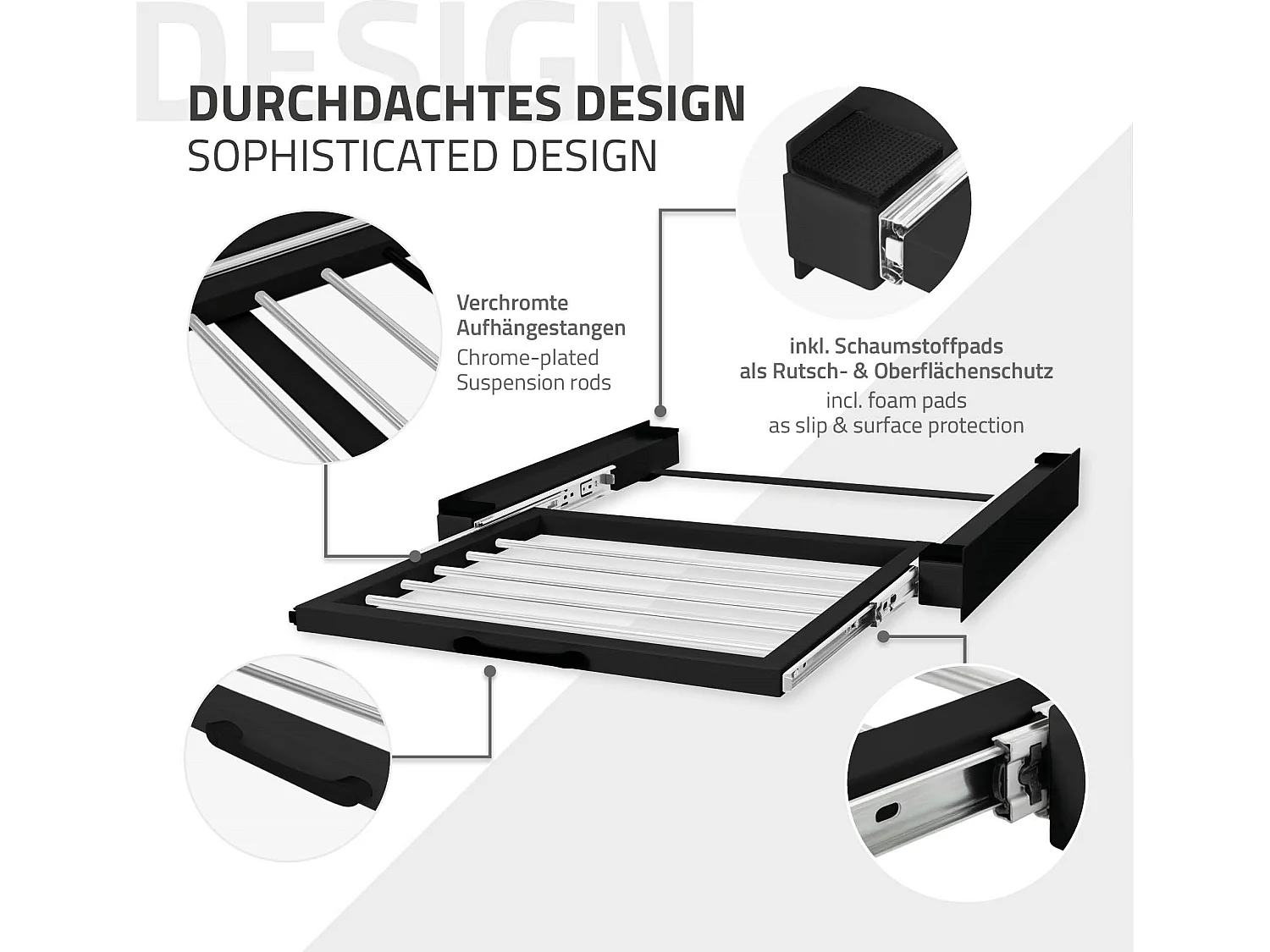 Lavatrice universale a telaio intermedio con portasciugamani ML-Design