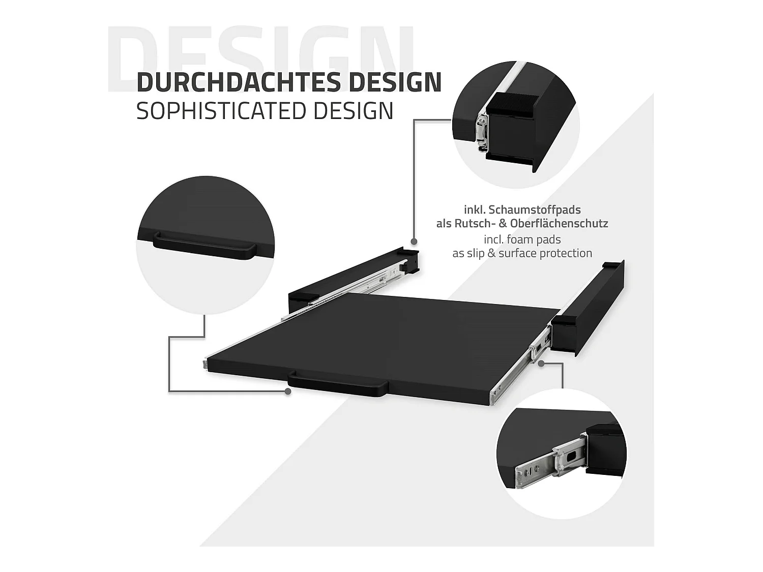 Telaio intermedio universale per lavatrice telaio di collegamento allungabile nero ML-Design