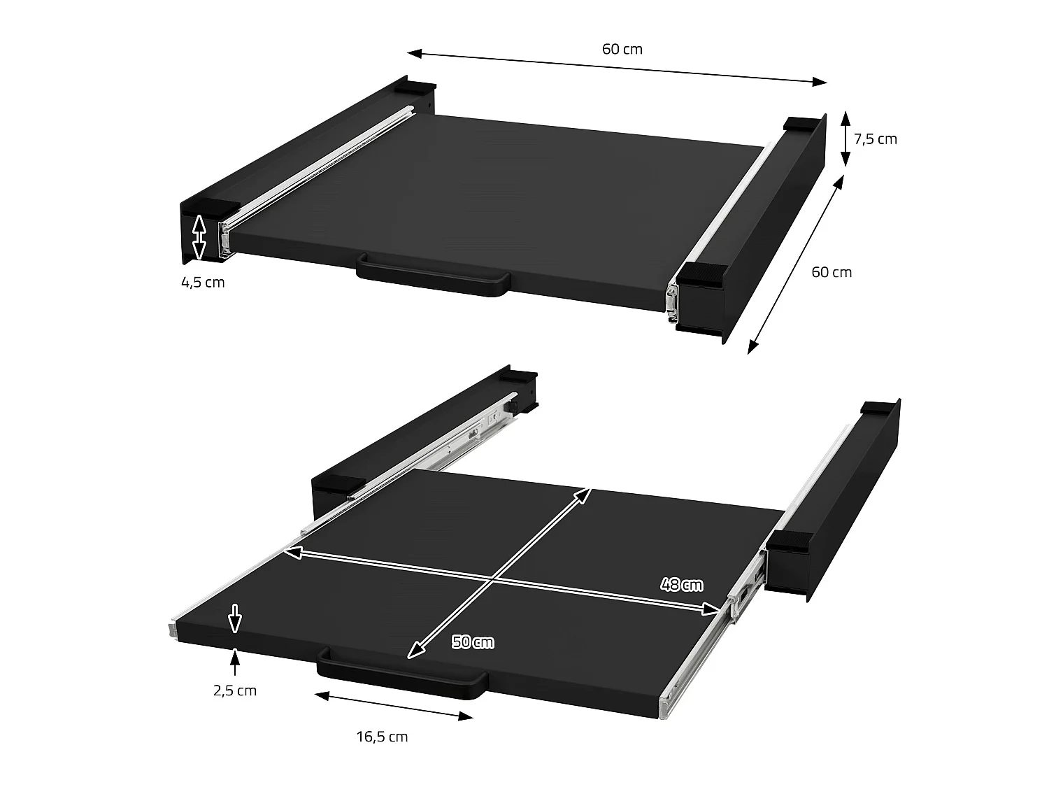 Telaio intermedio universale per lavatrice telaio di collegamento allungabile nero ML-Design