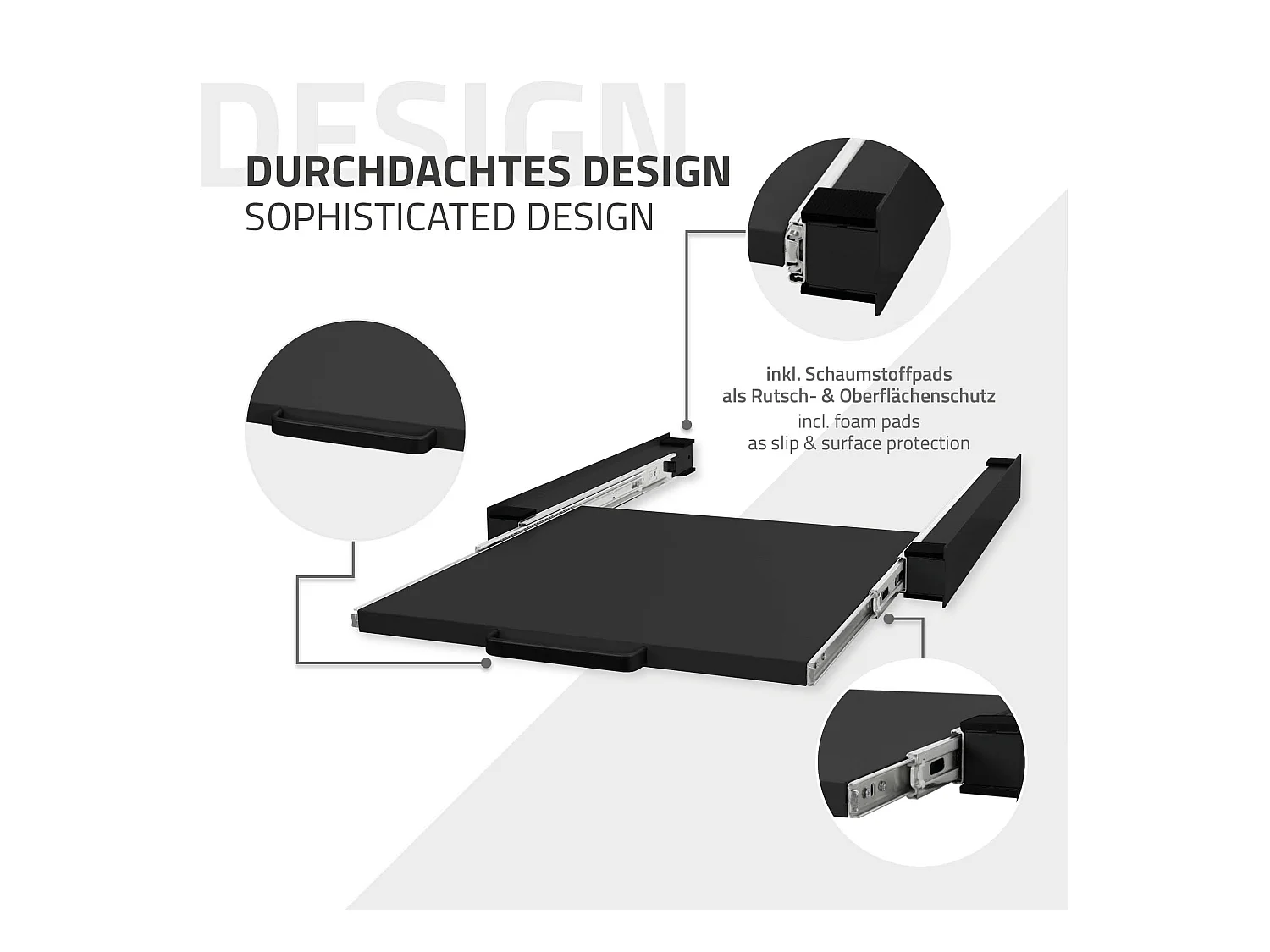 Cadre intermédiaire universel lave-linge cadre liaison extensible noir ML-Design