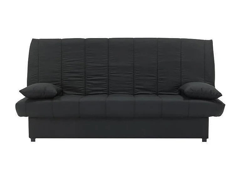 Banquette clic clac 3 places - Tissu noir - Slyle contemporain - MILA