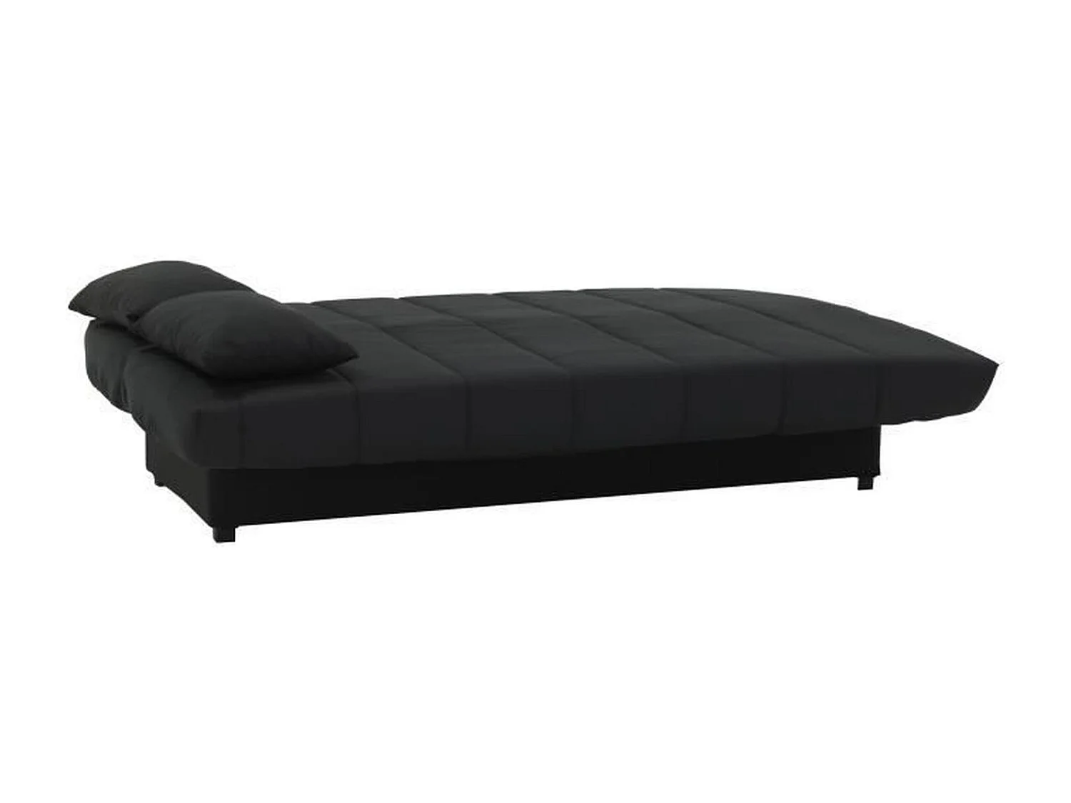 Banquette clic clac 3 places - Tissu noir - Slyle contemporain - MILA