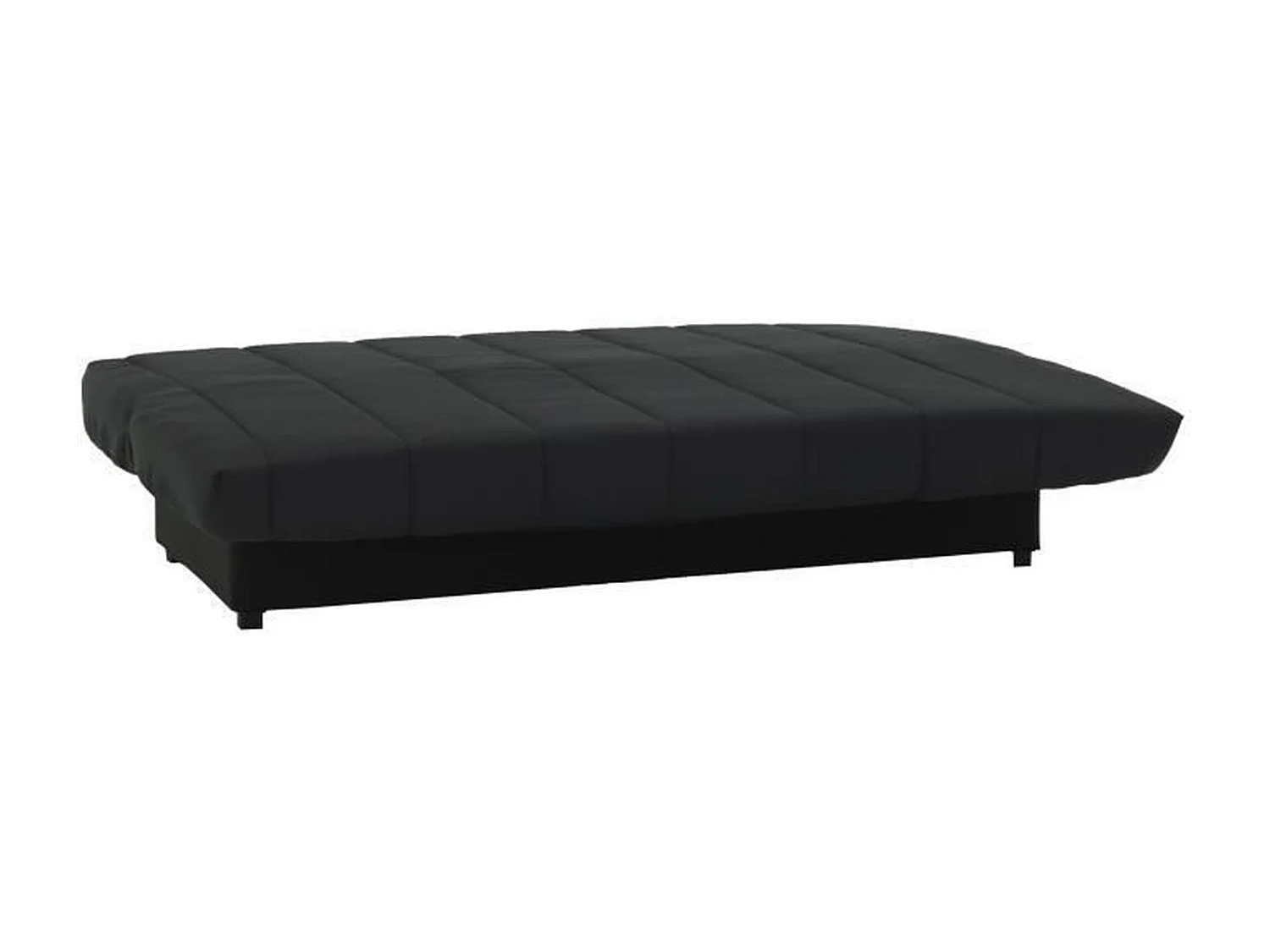 Banquette clic clac 3 places - Tissu noir - Slyle contemporain - MILA