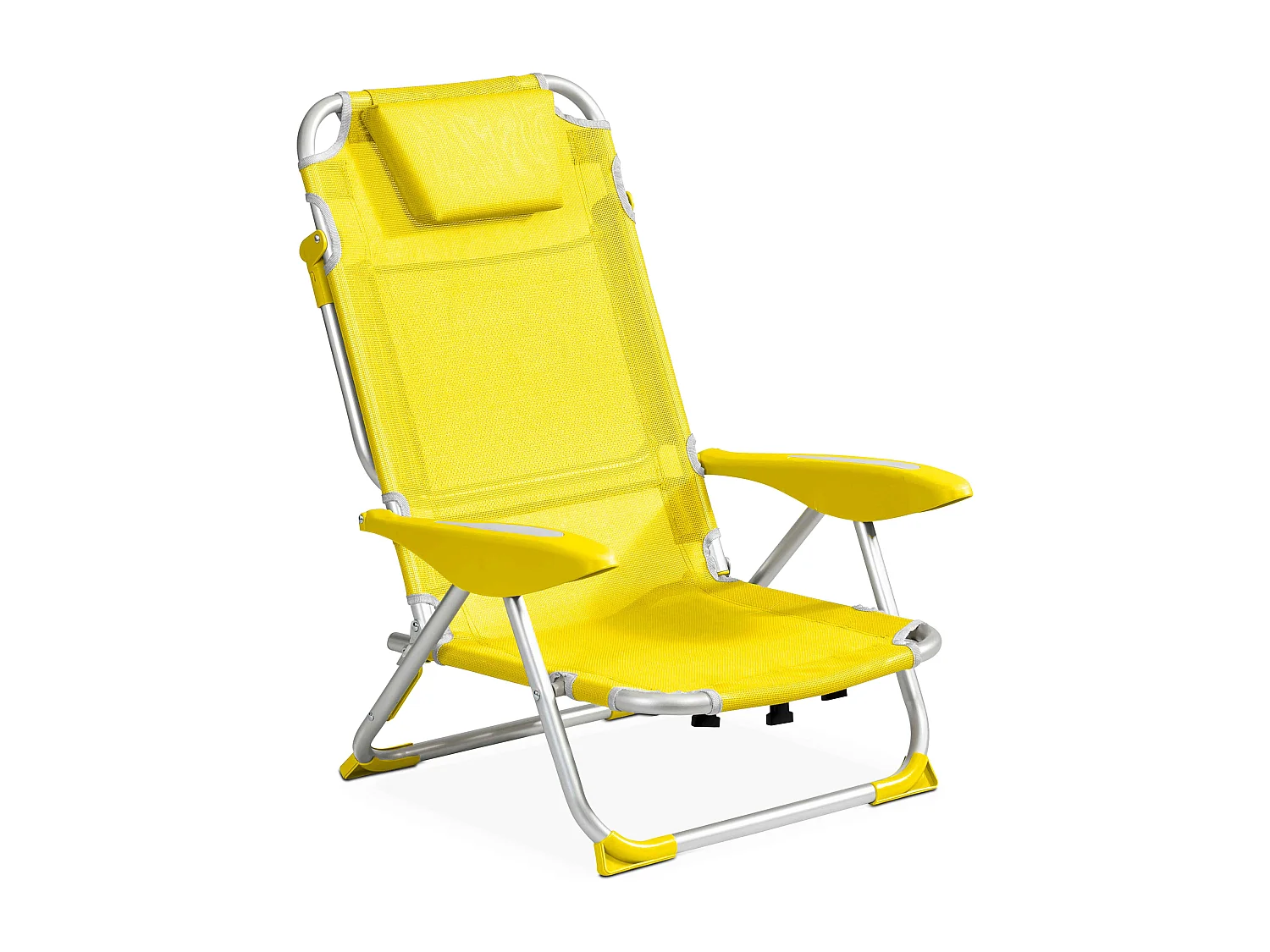 Fauteuil clic clac des plages polyester jaune clair