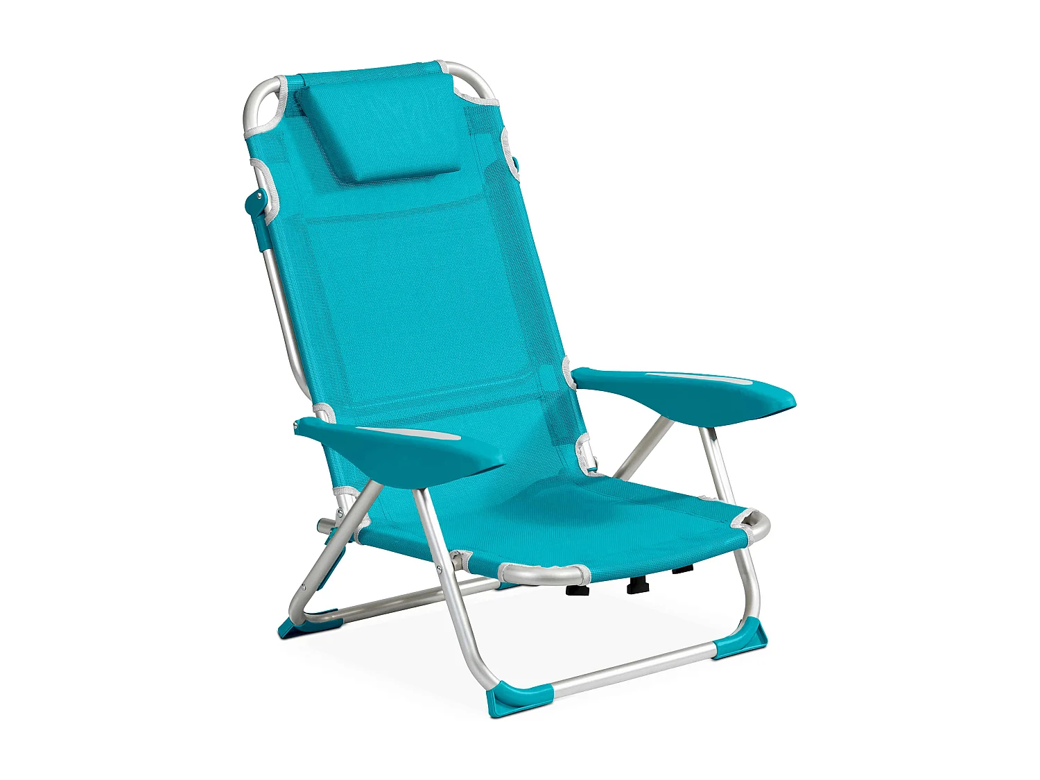 Fauteuil clic clac des plages polyester bleu