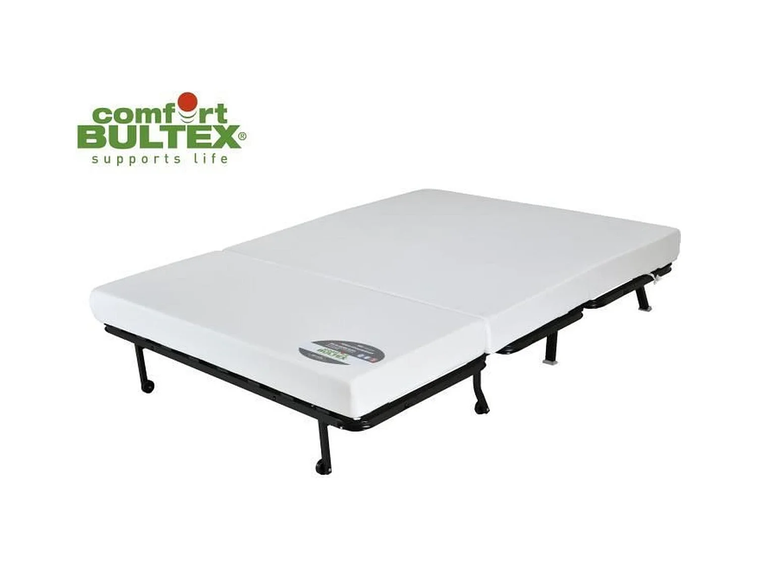 Schlafsofa BZ 2 Plätze Stoff Preußisch Blau Matratze Bultex L142 x P101 x H95cm