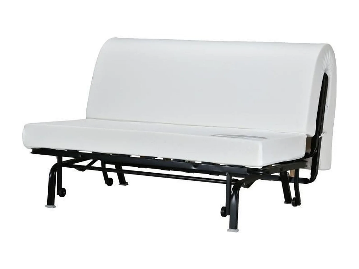 Slaapbank BZ 2 Plaatsen Stof Pruisisch Blauw Matras Bultex L142 x P101 x H95cm