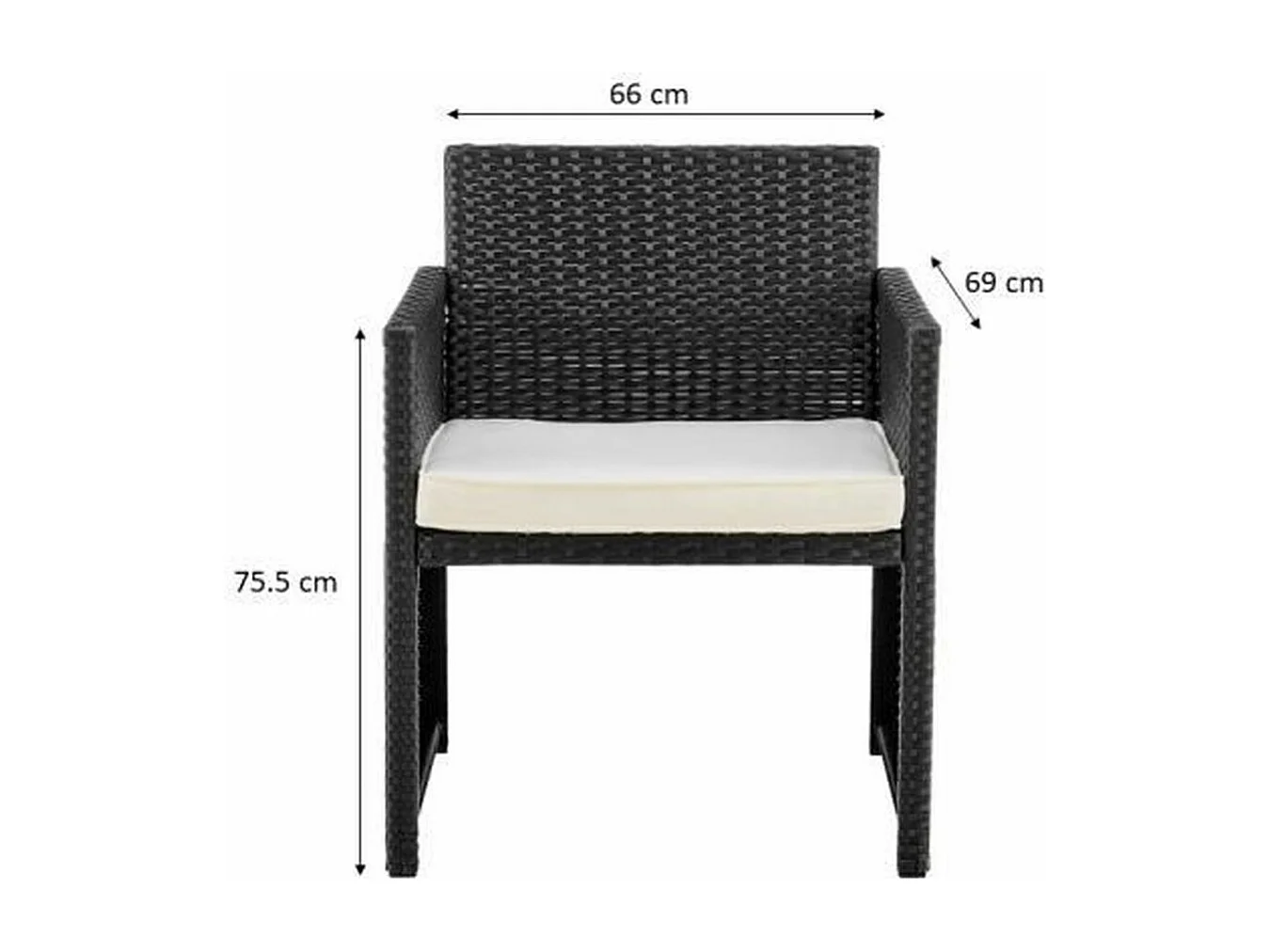 Salon de jardin en résine tressée avec coussins - 4 personnes - Hilpea