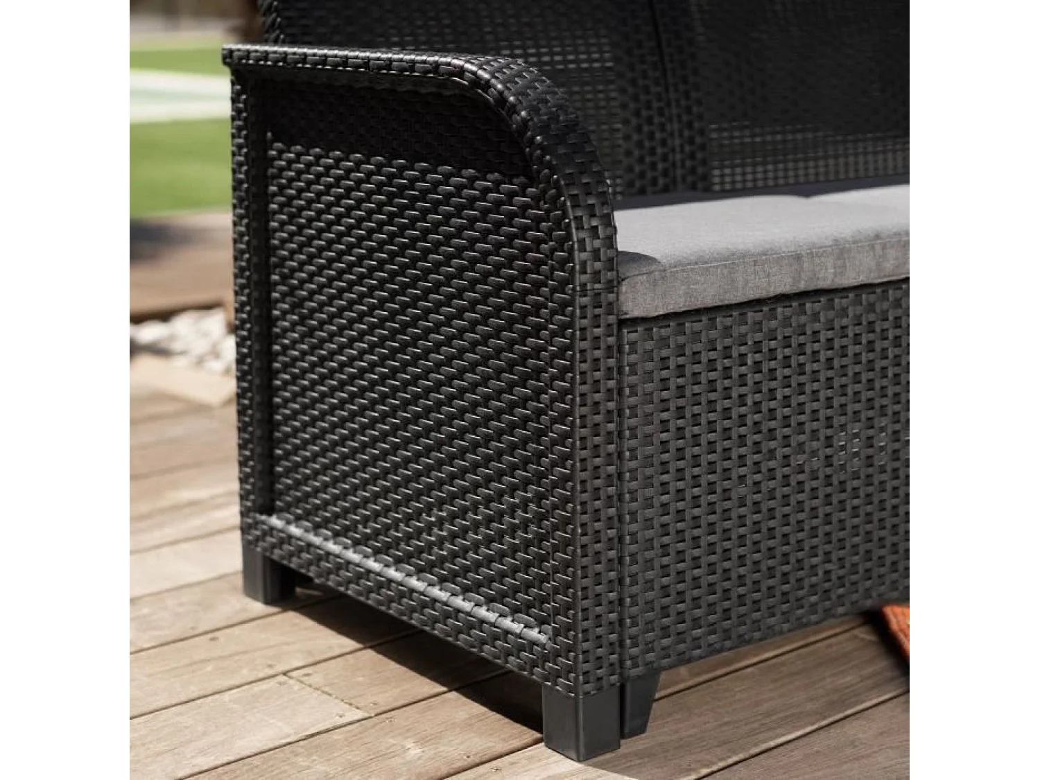 Salon de jardin  - en imitation résine tressée - ALLIBERT by KETER