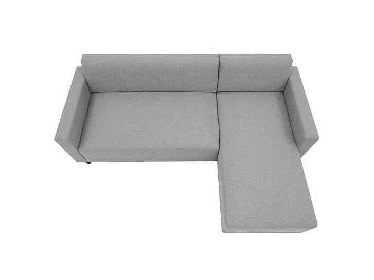 Canapé d'angle fixe 4 places  Réversible - Tissu souris - BOB