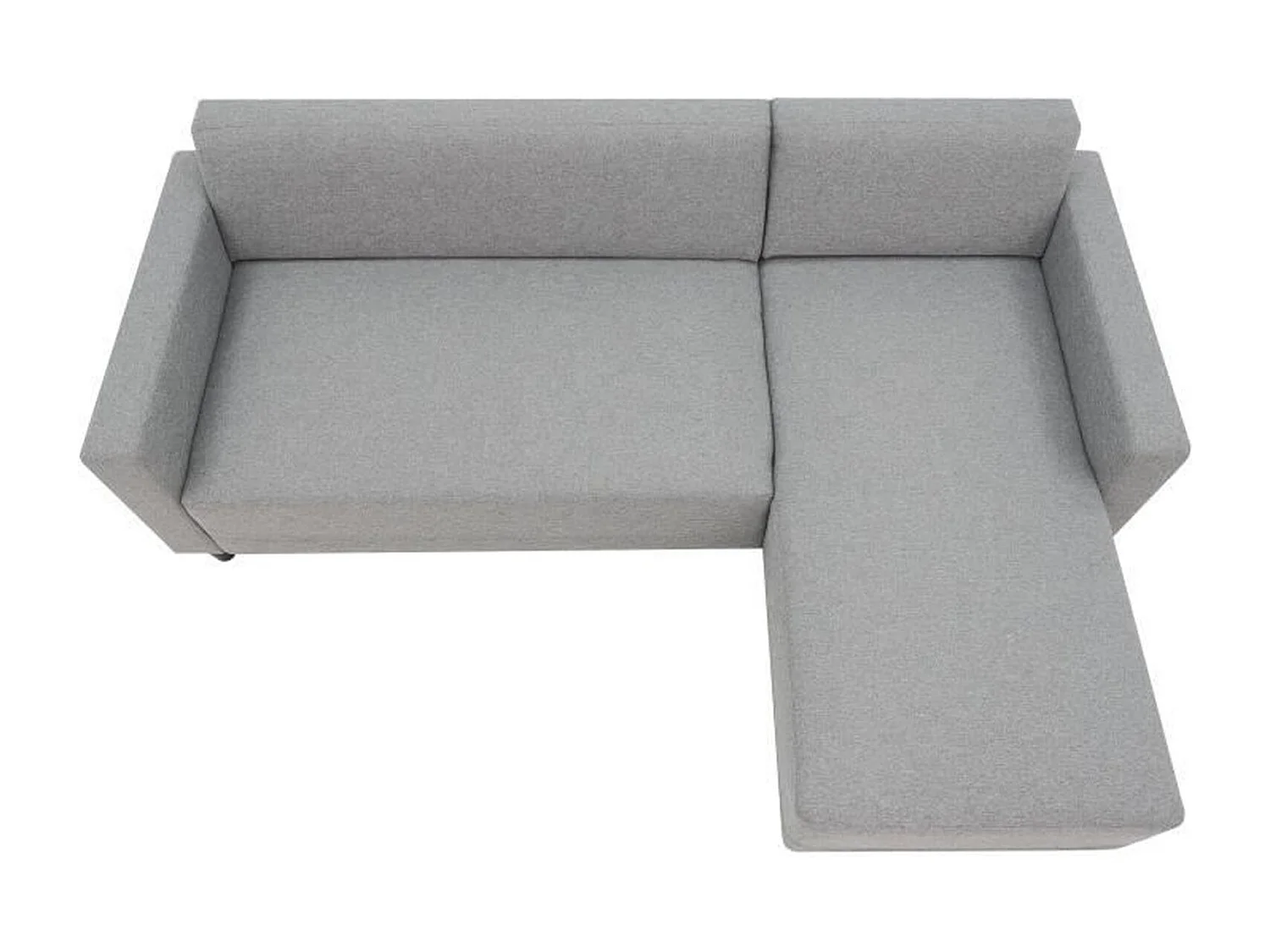 Canapé d'angle fixe 4 places  Réversible - Tissu souris - BOB