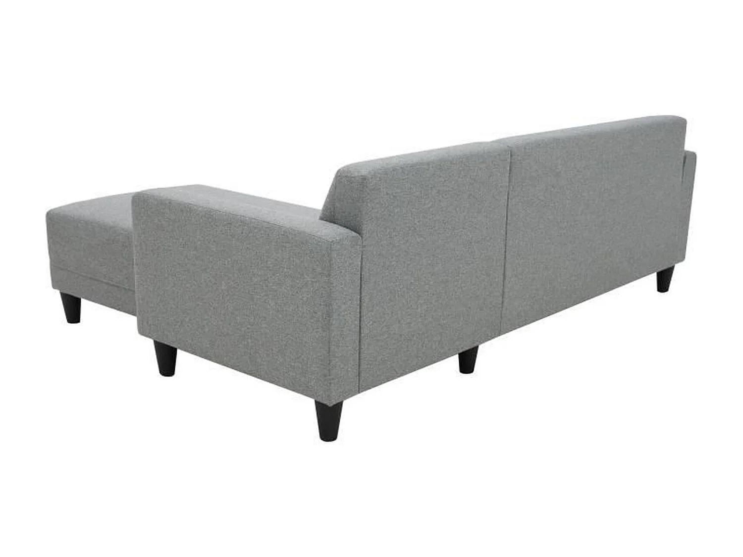 Canapé d'angle fixe 4 places  Réversible - Tissu souris - BOB