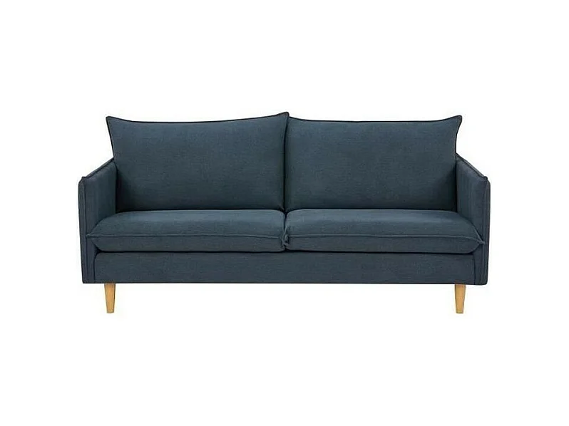 Canapé 2 places - Tissu bleu foncé - MARLON