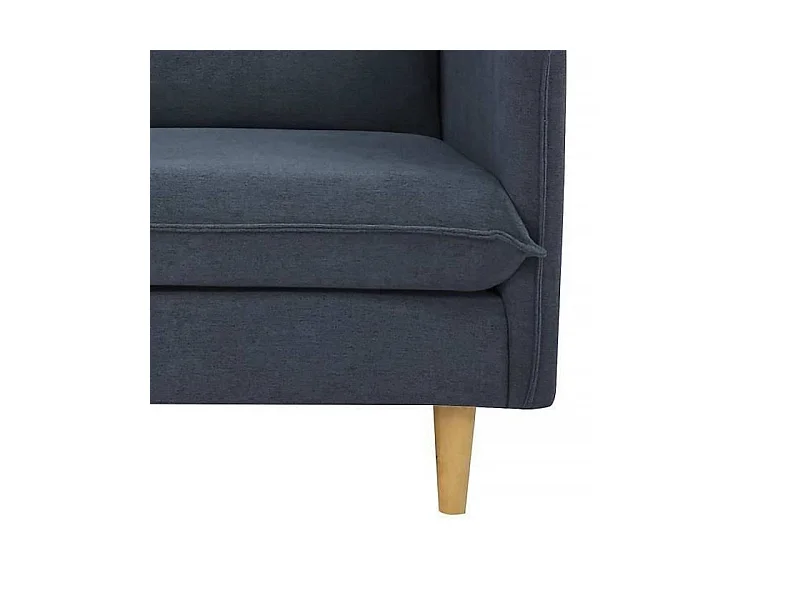 Canapé 2 places - Tissu bleu foncé - MARLON