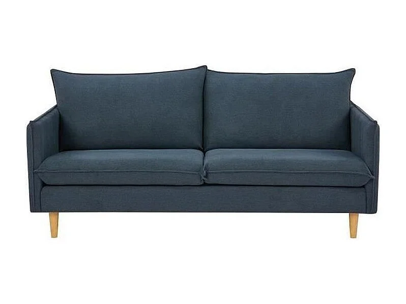 Canapé 2 places - Tissu bleu foncé - MARLON