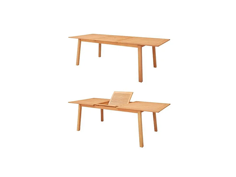 Ensemble repas de jardin 6 a 8 personnes - Table aluminium extensible + 6 chaises - Gris