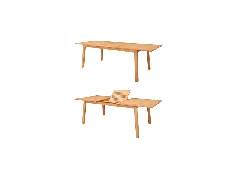 Ensemble repas de jardin 6 a 8 personnes - Table aluminium extensible + 6 chaises - Gris