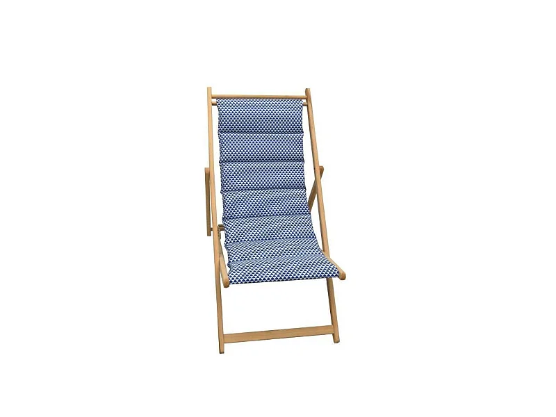 Chilienne matelassée Fjord - Toile amovible Bleu Indigo - JARDIN PRIVE