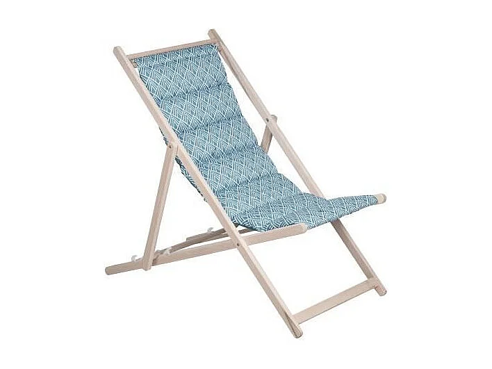 Chilienne matelassée - Danemark blue structure en bois massif - JARDIN PRIVE