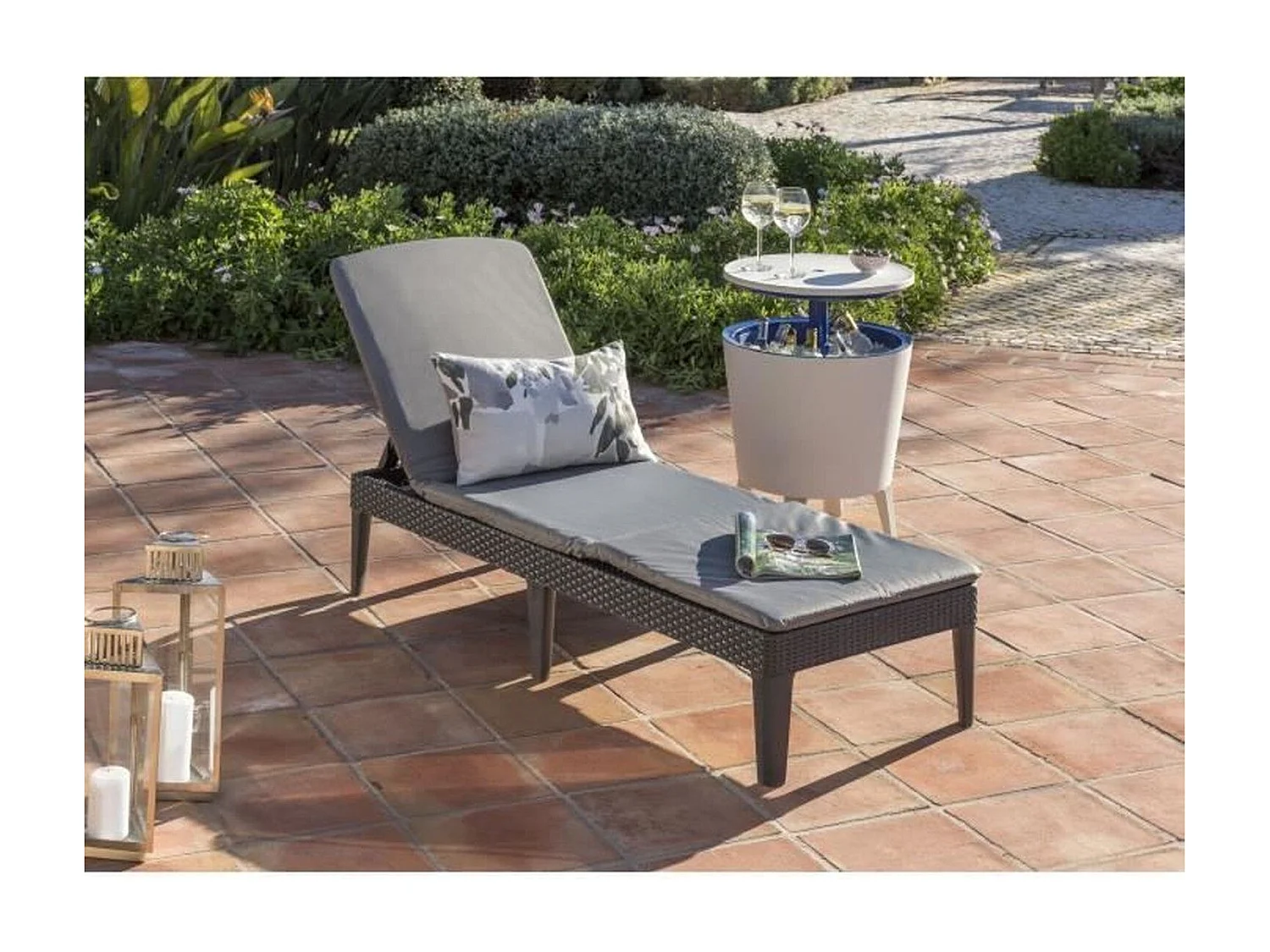 Bain de soleil - En Imitation rotin Résine Tressée - Allibert by KETER