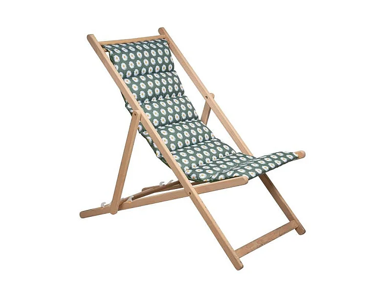 Chilienne matelassée Prairie - Structure en bois massif - JARDIN PRIVE