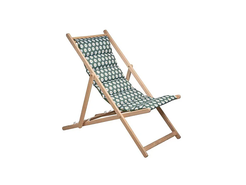 Chilienne matelassée Prairie - Structure en bois massif - JARDIN PRIVE