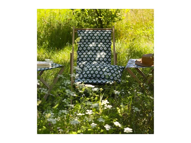 Chilienne matelassée Prairie - Structure en bois massif - JARDIN PRIVE