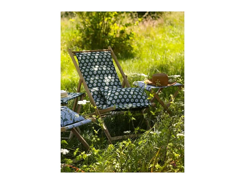 Chilienne matelassée Prairie - Structure en bois massif - JARDIN PRIVE