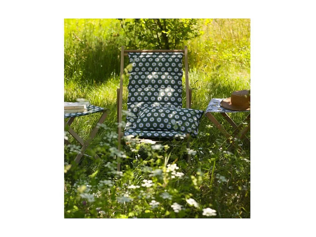 Chilienne matelassée Prairie - Structure en bois massif - JARDIN PRIVE