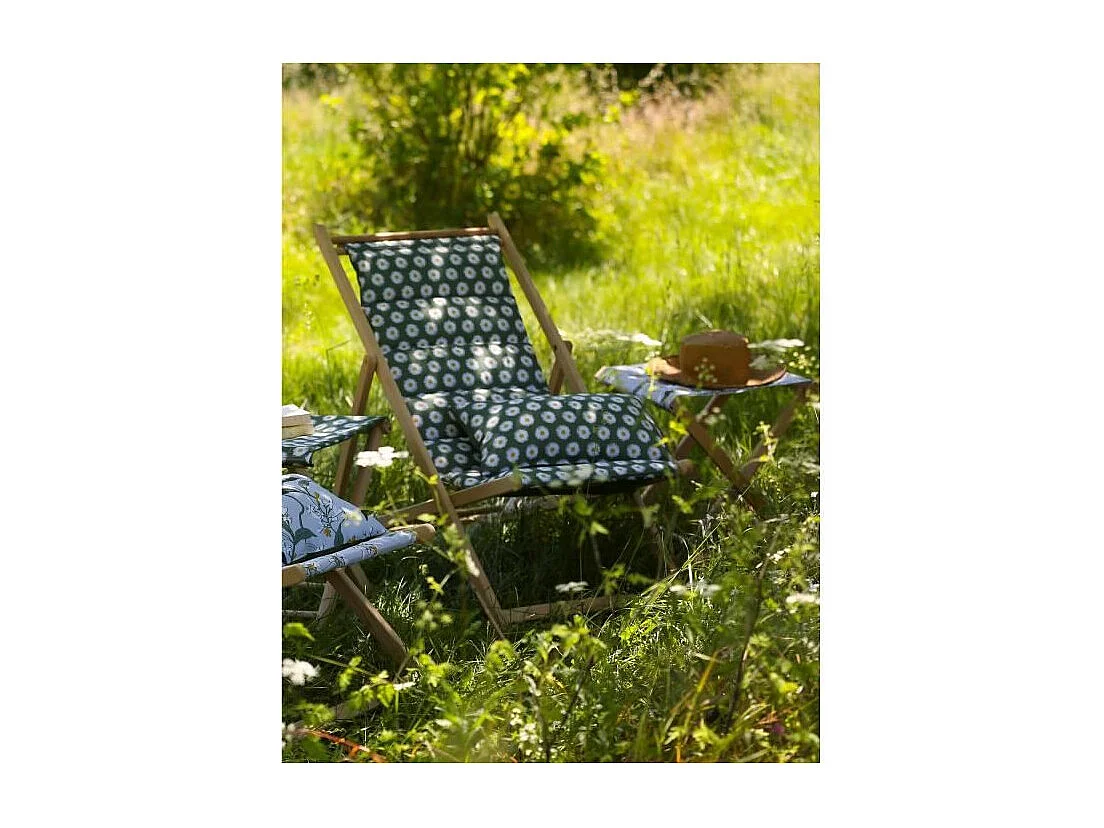 Chilienne matelassée Prairie - Structure en bois massif - JARDIN PRIVE