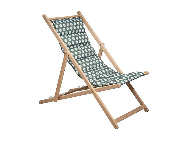 Chilienne matelassée Prairie - Structure en bois massif - JARDIN PRIVE