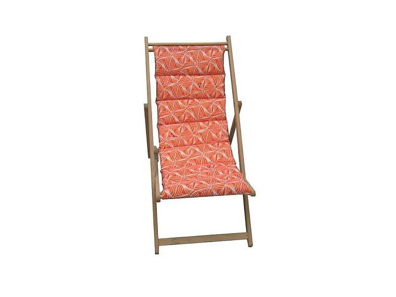 Chilienne matelassée Vague - Toile amovible Orange - JARDIN PRIVE